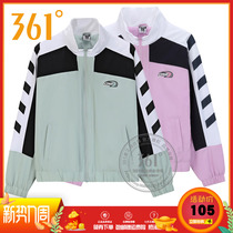 361 Women Dress 2020 Spring Autumn New Collar Long Sleeves Breathable Single Jacket 361 Casual Collision Color Sports Jacket Tide
