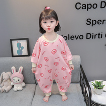 Childrens Concord Pajamas Spring and Autumn Baby Sleeping Baby Girls Home Clothes Pure Cotton Clothes Cartoon Baby Sweater