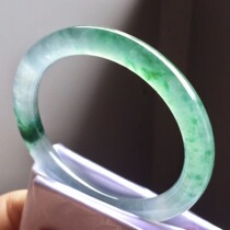 Natural Burmese glass round jade bracelet floating green wreath bracelet jade bracelet jade bracelet women counter a