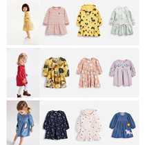 (spot) UK next girl baby unicorn Rainbow Plaid Inn Long Sleeve Shirt Christmas Dress