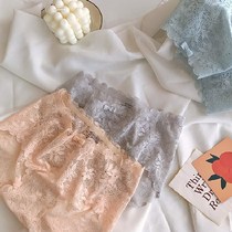 Lace large size incognito female cotton crotch women transparent sexy hollow peach hip panties thin briefs breathable