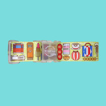 SIGEMA x Pandahaluha] Hong Kong style series Cooperation style luggage belt box strap luggage