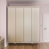 Light Extravagant American Wardrobe Four Doors Modern Minimalist Bedroom Lockers Pair Open Door Master Bedroom Custom Solid Wood Closet