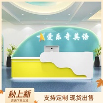 Company paint front desk reception desk welcome desk bar custom cashier consultation counter kindergarten front desk spot