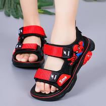 I want to buy Spider-man beach shoes Korean version of the big child sandals boys pop men 2019 fashion bottom soft bottom