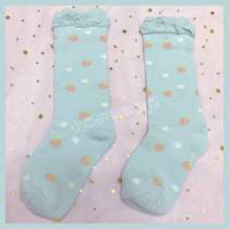 Xiaoxis soft world Japanese blue strawberry cute sweet soft sister mid-tube jk uniform lolita socks