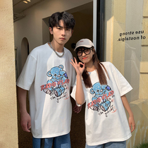 Radiohead cotton short-sleeved T-shirt round neck loose fit fashion popular bear couple outfit summer niche tide