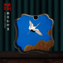 Zhu Bingren copper household simple copper tea tray water storage dry bubble table Lishui tea tray Heshou Songling stone plate