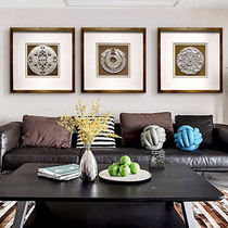 Dragon and Phoenix Chengxiang new Chinese living room decorative painting sofa background wall mural triple painting Atmospheric sofa behind hanging painting