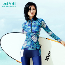 Wetsuit female split Korean tight jellyfish snorkeling suit Long sleeve surf suit Hot spring swimsuit rafting suit Student