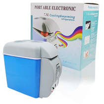 On-board refrigerator Mini car portable small cold and warm box Dual-purpose refrigeration deliver Gift 7 5L Car small fridge