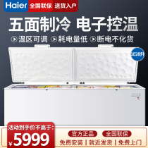 Haier large freezer horizontal freezer Household refrigeration double temperature commercial large capacity BC BD-1028T