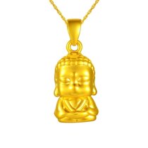 China Gold Foot Gold gold Buddha You Ping An Xiaomeng Buddha Pendant Womens Jewelry Jewelry (Pricing)