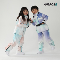 Airpose children's ski suit candy gradually changes color single-board waterproof heating baby ski suit