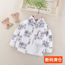 Childrens shirt 2021 Spring and Autumn new boys shirt long sleeve Baby Baby Baby cotton floral top thin