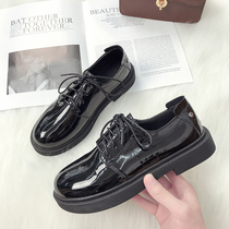 2021 New Spring British style leather shoes female retro Japanese jk lace students Korean version of Joker flat shoes