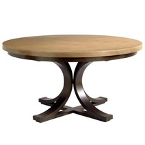 JSM American country solid wood table pastoral retro old dining table apartment villa high-end round dining table and chair combination