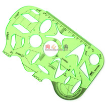 Golden Monkey 4316 Elephant Template Drawing Plastic Tool Ruler Special Mathematics Learning Template Ruler Design