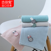 Towel water absorption does not lose hair Childrens gauze square towel Cute cartoon embroidery face towel Pure cotton soft cotton household