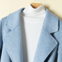 Double face cashmere big coat woman short 2021 autumn and winter high-end fur jacket Herbenwind small sublace suit