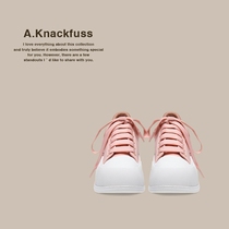 ULOVAZN Japanese light luxury small white shoes female cherry blossom powder casual all-match low-top canvas board Hong Kong style ins tide