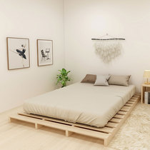 In floor bedbed with tatami pine bed skeleton bench Simmonth Bed Bed rental room in Northern Europe