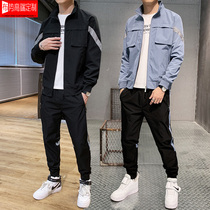 Abrasion-proof labor conserved steam repair logistics workshop staff to serve custom logo suit male electric welding tooling uniform print character