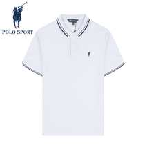 Polo Sports flagship Short Sleeve T-Shirt Men 2022 New Summer White Business Leisure Mark Mens Clothing