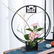 Chinese Wind Iron Art Flower Arrangement Rack Silkscreen Flower Illustrator Flower Pot flower Guan Guan Wine Cabinet Living-room Flower Shelf Chinese Meditation Pendulum