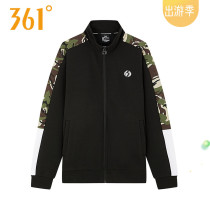 361 degree mens sports suit 2021 autumn new 361 stand-up collar sweater casual jacket knitted sports pants men