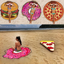 Ultra light beach towel beach mat anchor background cloth tapestry round rectangular gauze sunscreen polyester shawl scarf