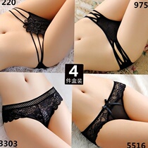 Black Sexy Lace Pants Women Apostle Comfort Passion Fire No marks Low waist Breathable Fashion Lady Triangle 
