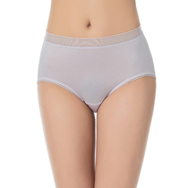 Silk underwear women's 100% silk summer breathable thin girl size lace waist seamless briefs