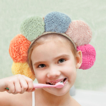  ins autumn and winter cute hairband female lamb hair ball ball hair card Korean net red face wash non-slip headband girl headdress