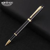 Hero signature pen 3802 business high-grade office metal orb pen signature pen Metal water pen Neutral pen Men and womens signature pen Enterprise custom logo free lettering