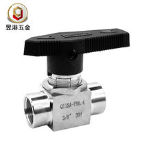 304 316 stainless steel imitation U.S. internal thread ball valve inner wire high pressure straight-through ball valve wire buckle panel ball valve Q11SA