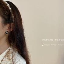 Special price S925 silver needle design sensation sweet and butterfly knot round button ear nail female French style earrings adorable without earrings