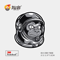 Astronaut cute cartoon laptop sticker suitcase sticker personality waterproof 3m single post