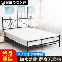 ins Princess Wrought Iron Sheets Bed Iron Bed Double Bed 1.8m Iron Frame Bed Rental Room Steel Frame Bed Modern Simplicity