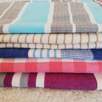 Take 5 widths of 2 meters thick cotton old coarse cloth mat fabric striped bed sheet sofa towel can be customized