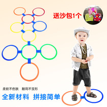 Jumping circle toys Kindergarten jumping plaid hopscotch childrens sensory training toys Outdoor sports game props