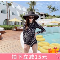 DK2021 new one-piece swimsuit female cover meat hot spring sexy long sleeve bikini Japanese vacation ins
