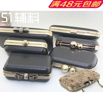 Handmade DIY box mouth gold accessories square with drill with inner double ear fashion bag with red first decorated box 51 accessories