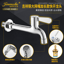 Auspicious copper large mesh nozzle lengthened with fast open tap special long water nozzle tap