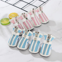 Pooch shoes winter small not dropping Teddy set of 4 VIP Pets Shoes Fall Puppy Feet Cover Breathable Shoes