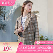 Triple Color 2021 Fall Womens Dress Double Row Inn Style Tattooed Long Sleeve Suit D363O1013W00