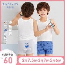 21 New love children 1 year old MODAL cartoon print boy Boy baby four seasons waist boxer briefs