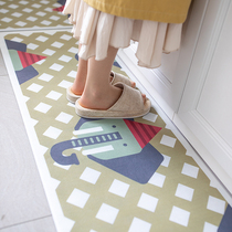 Kitchen floor mat Rubable leave-in oil-proof non-slip mat Door floor mat Carpet door splicing floor mat Household
