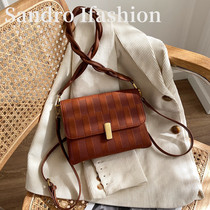 Sandro Ifashion retro small square bag 2021 new crossbody bag joker shoulder bag soft leather mobile phone bag