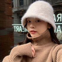 Clear cabin pick-up ~ Japanese special cabinet Withdrawal Big Card Foreign Trade Autumn Winter Hat Rabbit Hair Bucket Cap Warm Fisherman Basin Cap